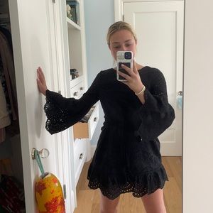 Cupcakes and cashmere black eyelet dress